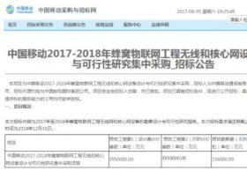 中国移动发力物联网 工程招标金额达395亿元