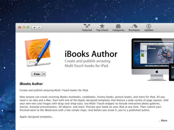 用户可以用过iBooks Author在Mac上制作电子书